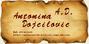Antonina Dojčilović vizit kartica